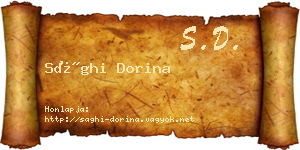 Sághi Dorina névjegykártya